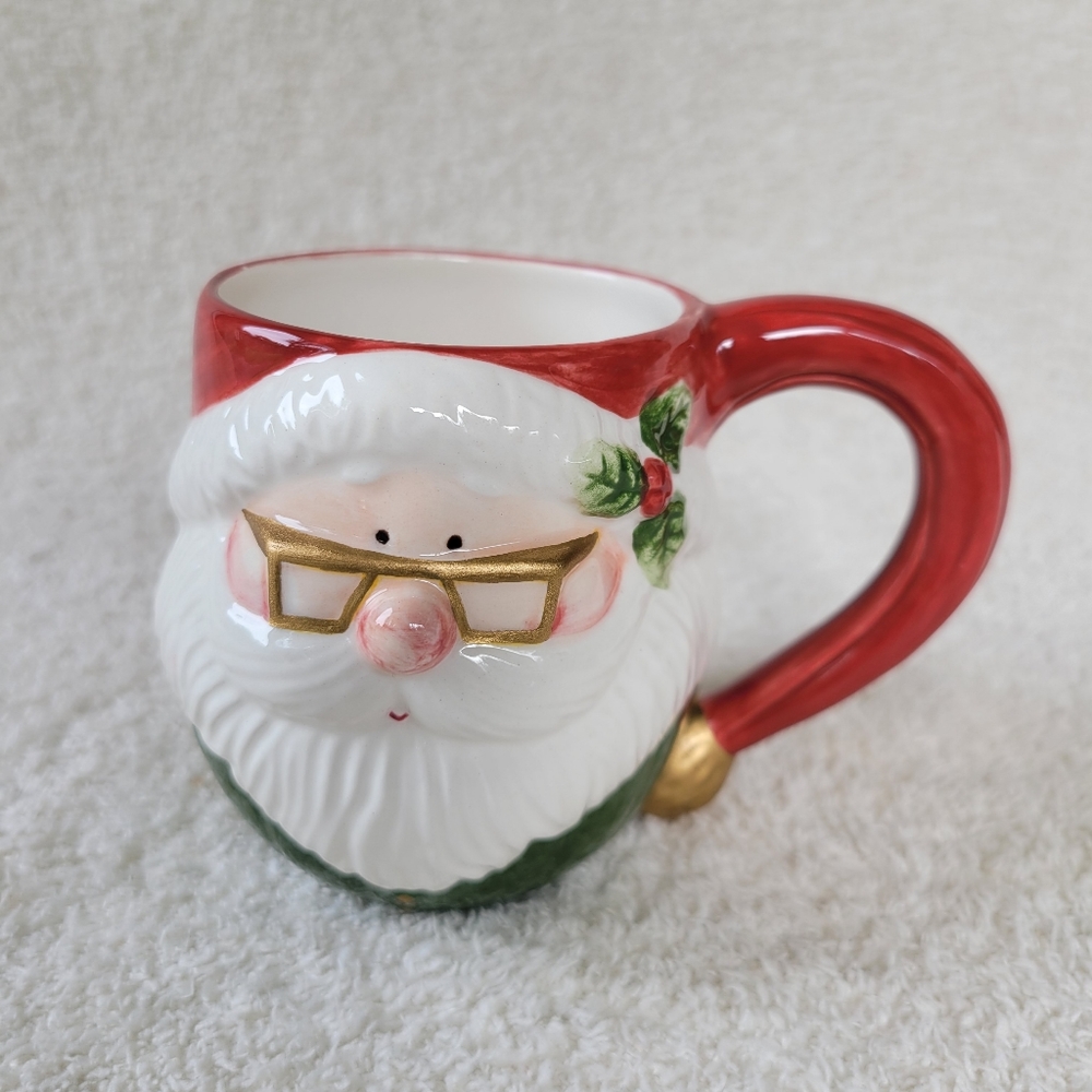 Vintage Fitz and Floyd Omnibus Santa Mug 1995